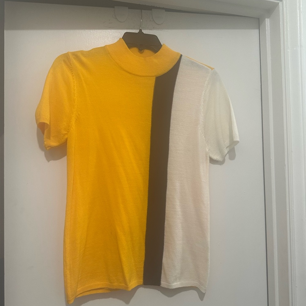New York & Company Tri-Color Shirt Size L